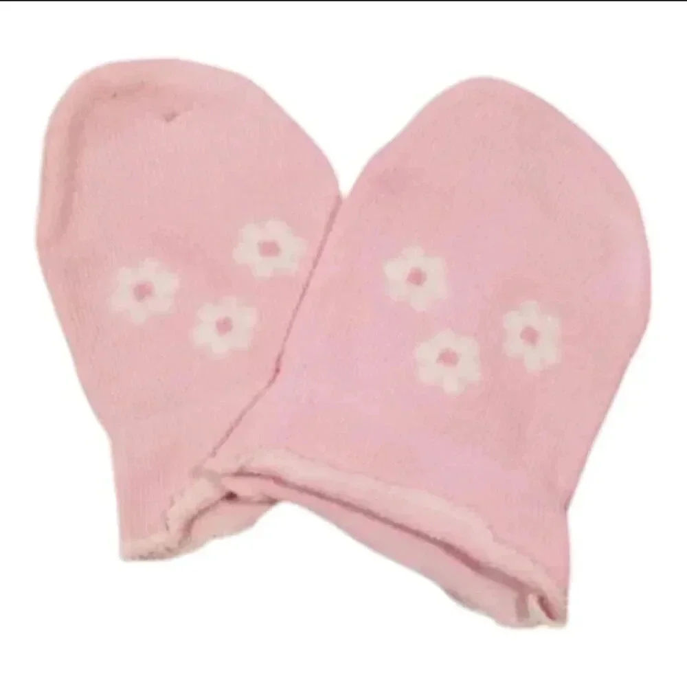 Baby Girl Gift Set Happy Cow Bib, Mittens, and Sock Gift Set with Organza Bag